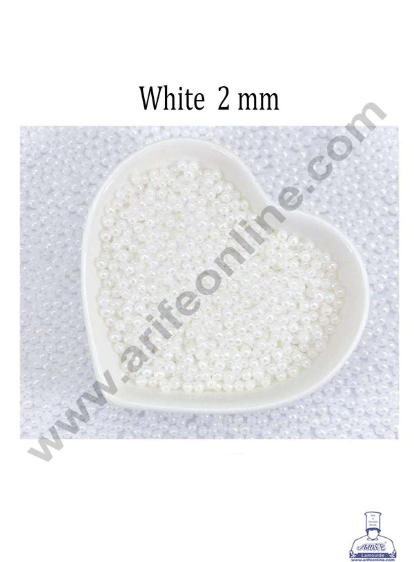 Cake Decor Balls Sugar Candy - White 2 mm - 500 gm