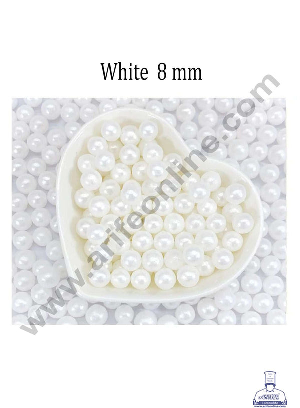 Cake Decor Balls Sugar Candy - White 8 mm - 500 gm