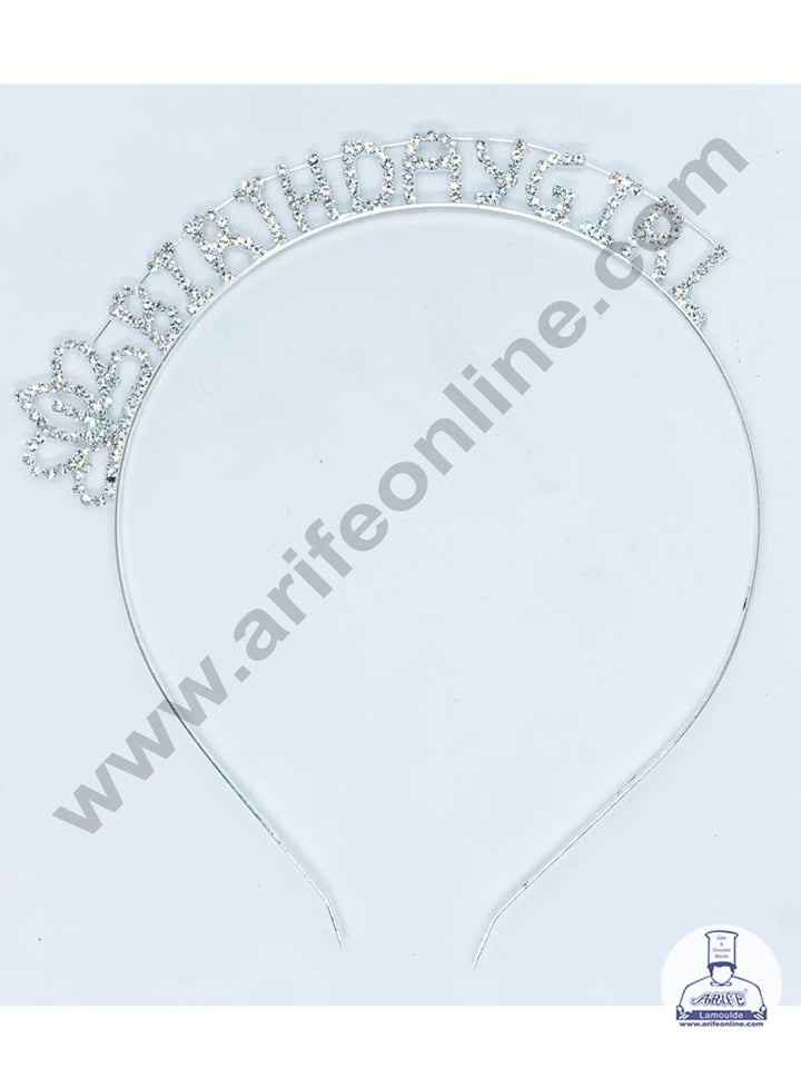 Cake Decor Birthday Girl Diamond Crown For Birthday Cake Decoration Party Wedding Hair Accessories