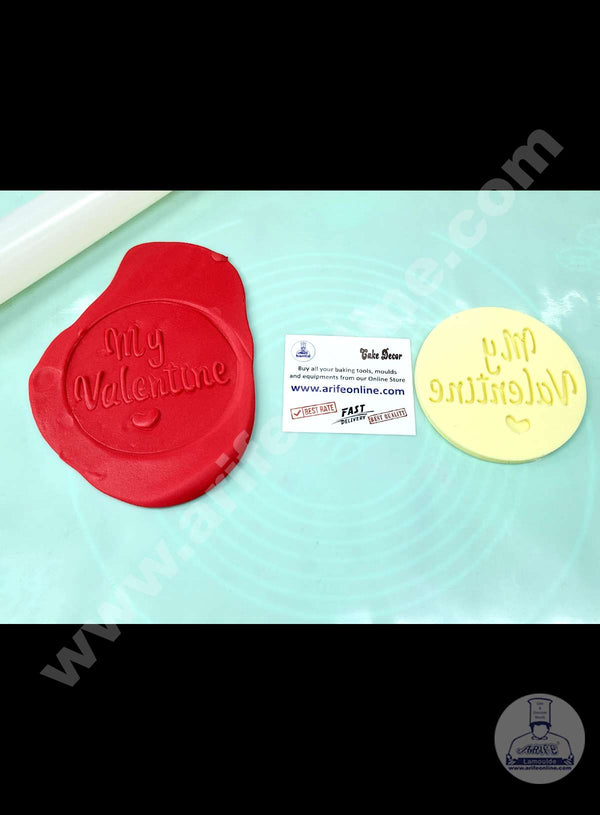 Cake Decor DIY Sweet Stamps For Fondant Embosser Round - My Valentine