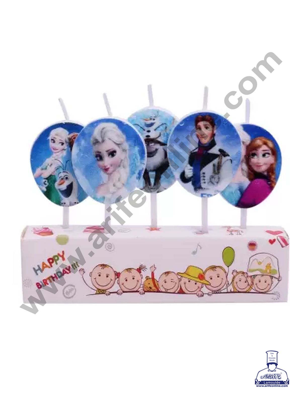 Cake Decor Frozen Theme Mini Candle for Birthday Party Decoration