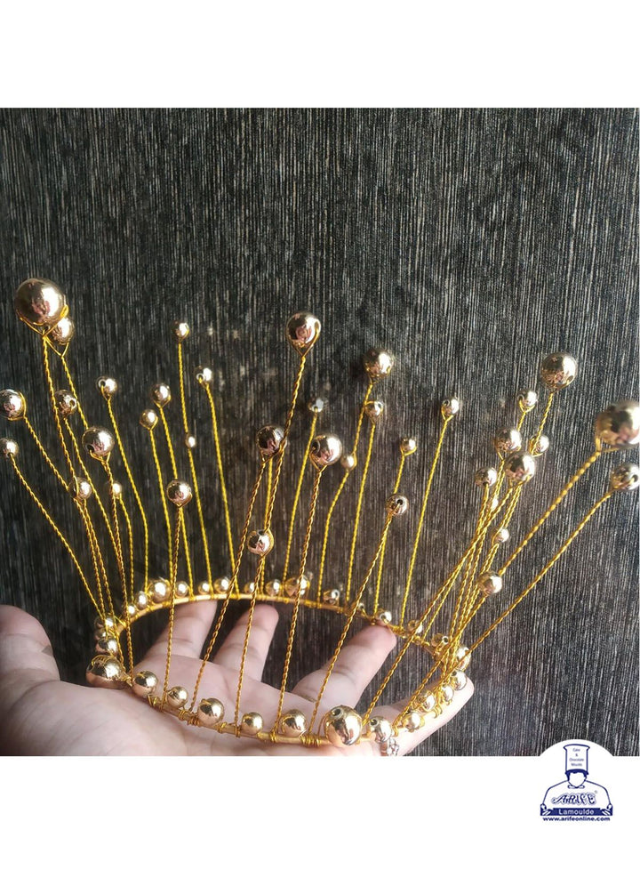 Cake Decor Golden Crown Cake Topper Wedding, Birthday Cake Decoration For King, Queen, Prince And Princess Party Wedding Hair Accessories Decoration