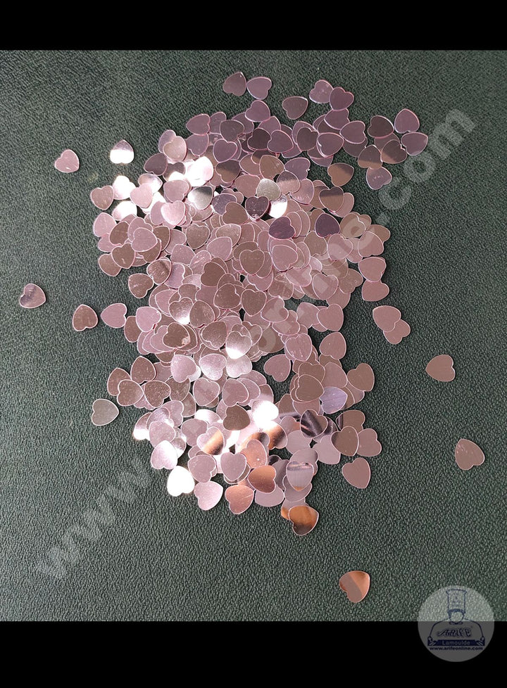 Cake Decor Heart Shape Confetti for Table Party Decoration - Rose Gold