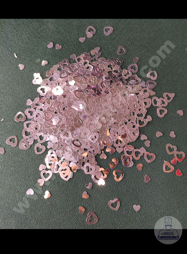 Cake Decor Heart in Heart Shape Confetti for Table Party Decoration - Rose Gold