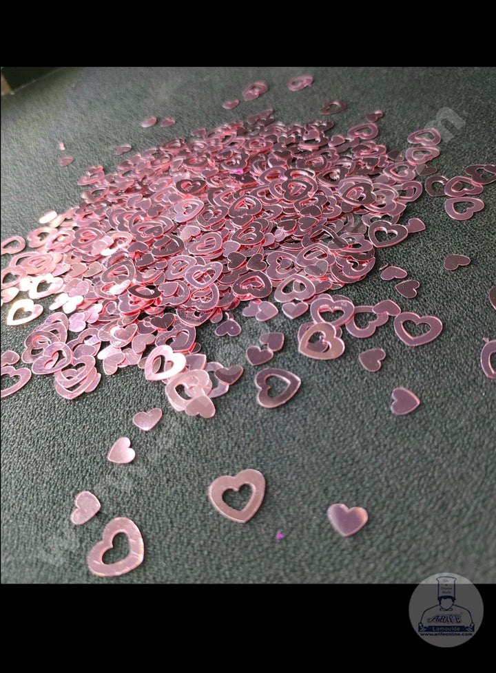 Cake Decor Heart in Heart Shape Confetti for Table Party Decoration - Rose Gold