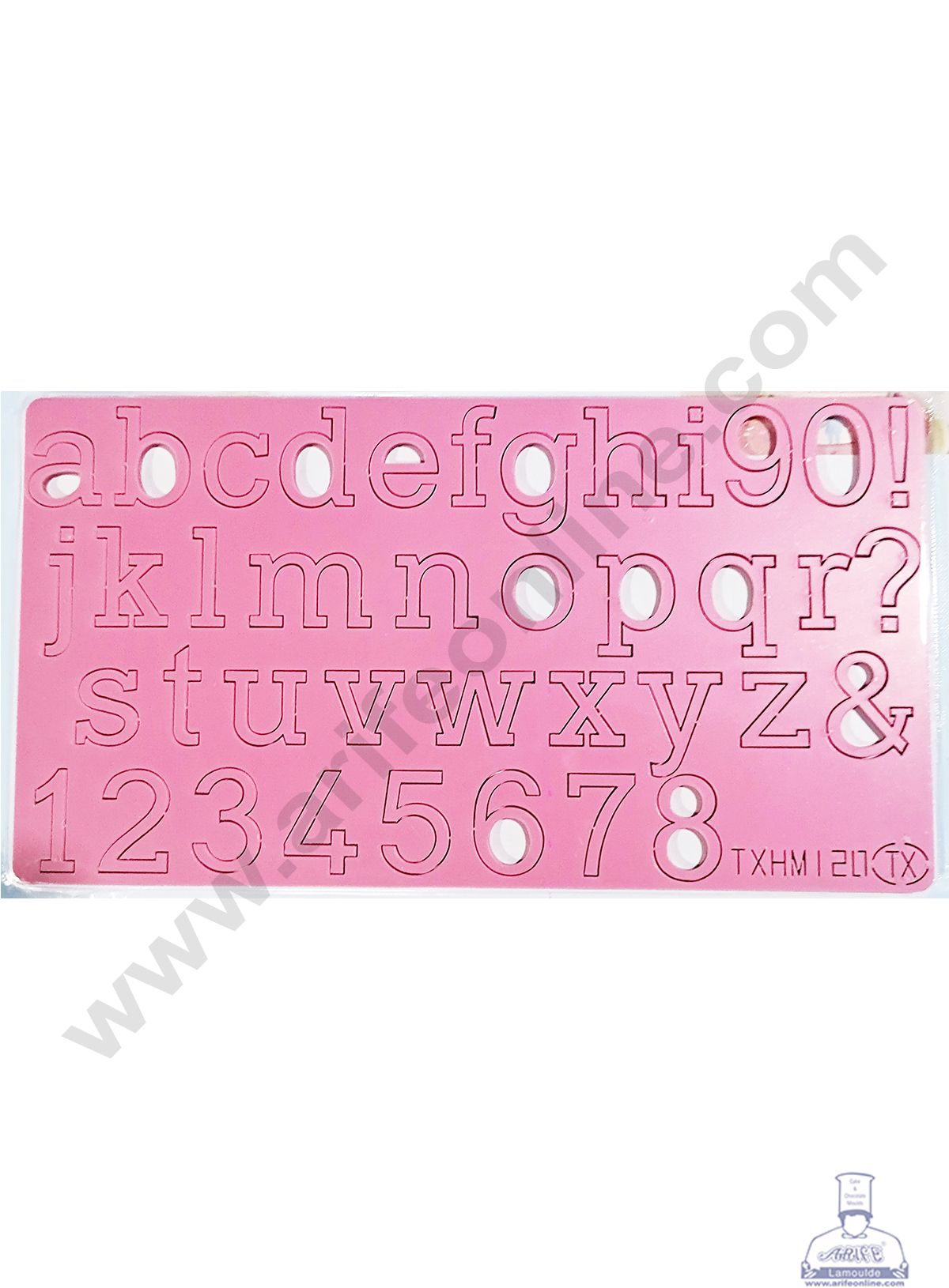 Cake Decor Lowercase Alphabet and Number Shape Acrylic DIY Stamp
