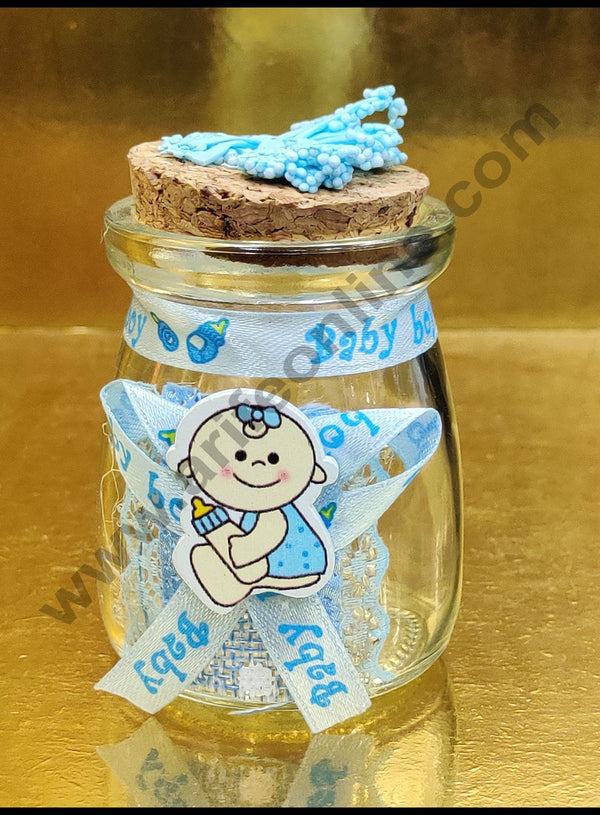 Cake Decor Mini Themed Glass Jars Wishing Jars With Cork Wishing Bottles - Baby Shower Its A Boy