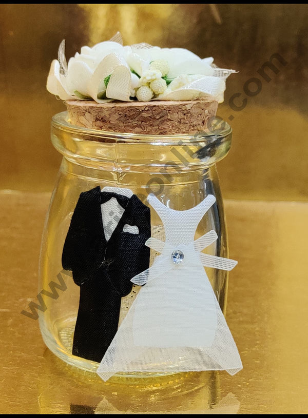 Cake Decor Mini Themed Glass Jars Wishing Jars With Cork Wishing Bottles - Wedding Couples