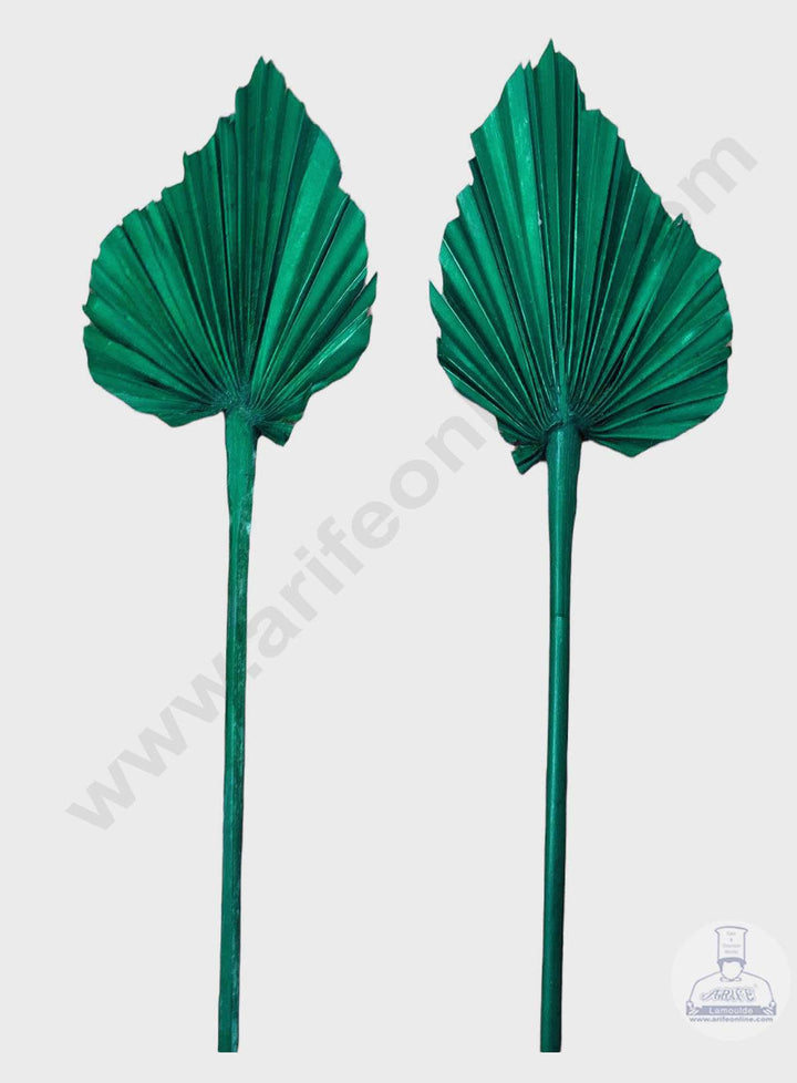 Cake Decor™ Natural Palm Leaf For Cake Decoration - Dark Green ( 1 pc pack )