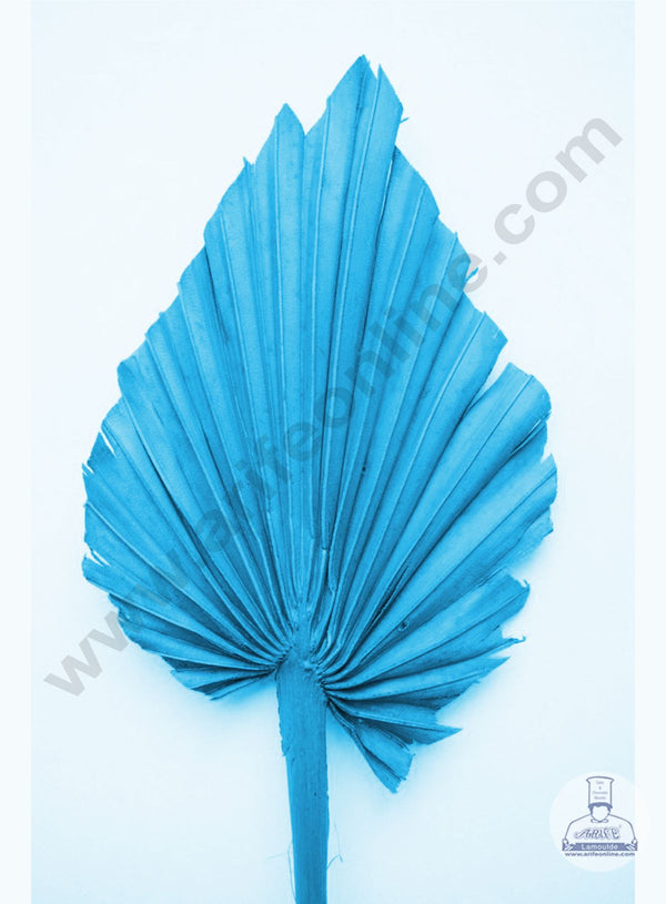Cake Decor Natural Palm Leaves For Cake Decoration - Blue ( 1 pc pack )