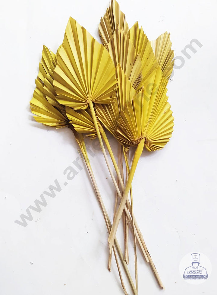 Cake Decor Natural Palm Leaves For Cake Decoration - Gold ( 1 pc pack )