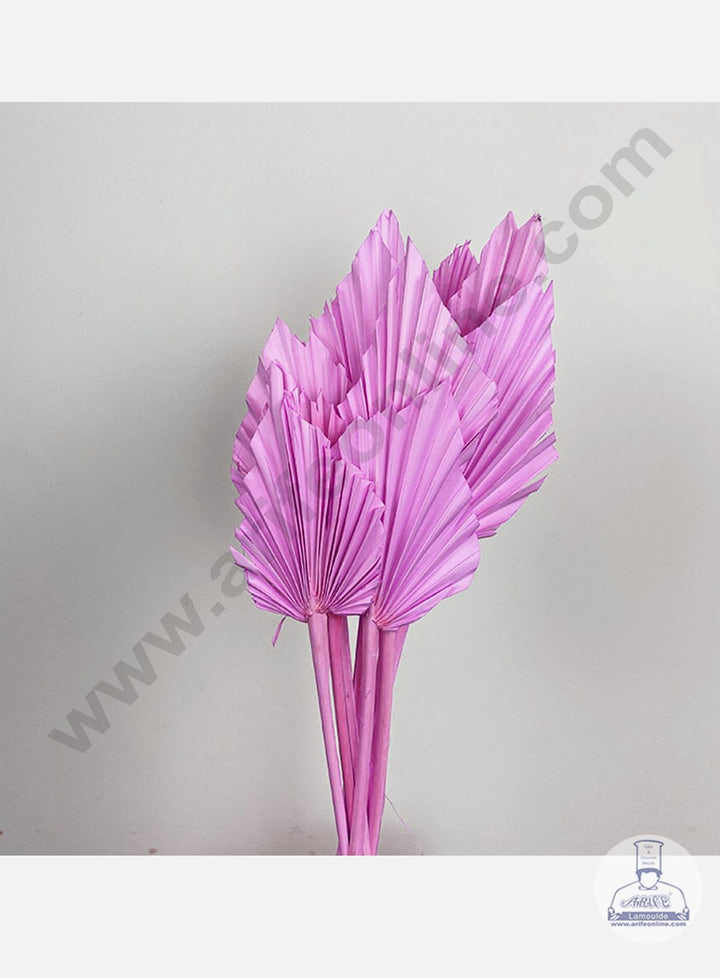 Cake Decor Natural Palm Leaves For Cake Decoration - Pink ( 1 pc pack )
