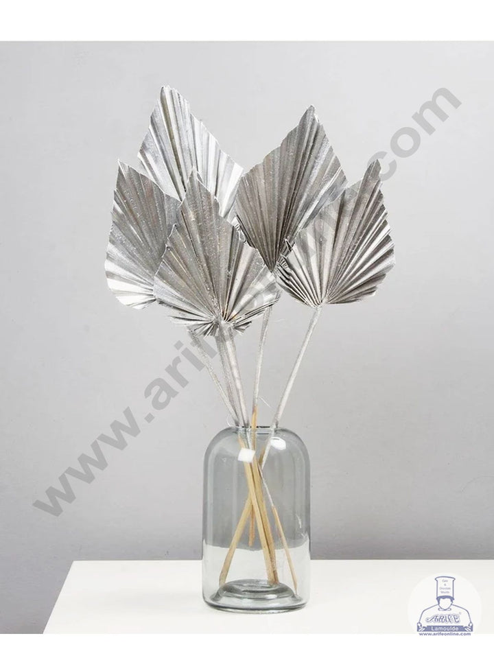 Cake Decor Natural Palm Leaves For Cake Decoration - Silver ( 1 pc pack )
