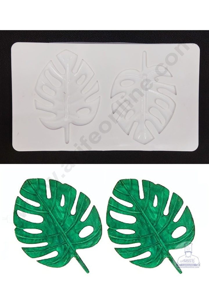 Cake Decor Silicon 2 Cavity Turtle Palm Leaf Shape Cake Decoration Mould SBSP-900