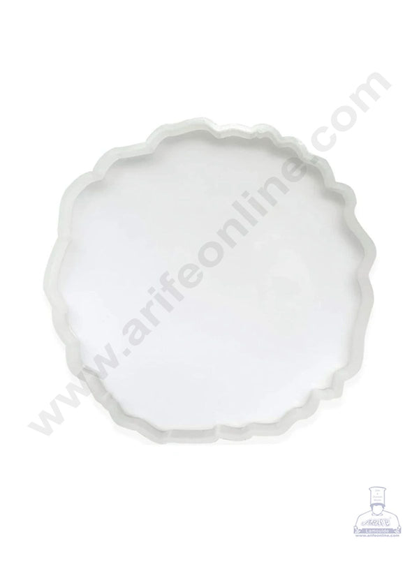 Cake Decor Silicon Resin Moulds - 1 Cavity Agate Coaster Mould - 5 inch SBURP128-RM