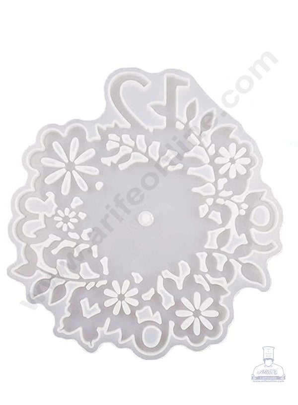 Cake Decor Silicon Resin Moulds - 1 Cavity Floral Clock Mould - 10 inch SBURP151-RM