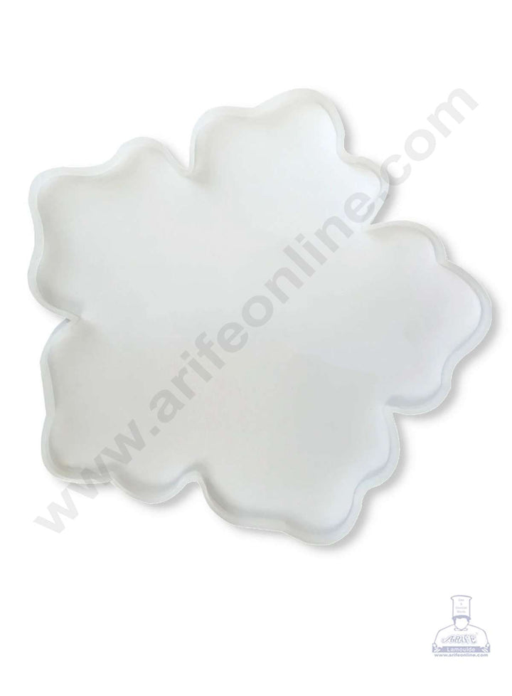 Cake Decor Silicon Resin Moulds - 1 Cavity Plain Flower Coaster Mould SBURP127-RM