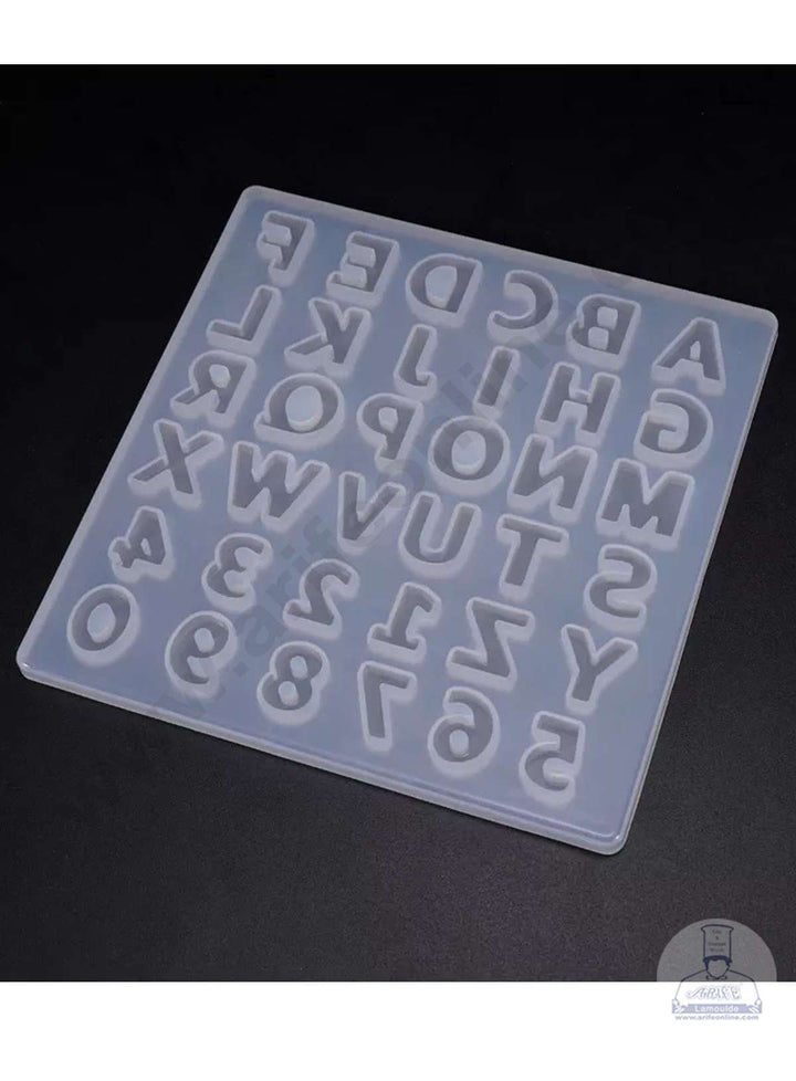 Cake Decor Silicon Resin Moulds - 36 Cavity Alphabet and Number Mould SBURP141-RM