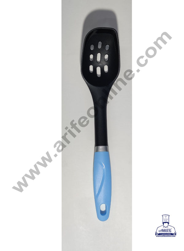 Cake Decor Nylon Slotted Spoon With Multi Colour Handle