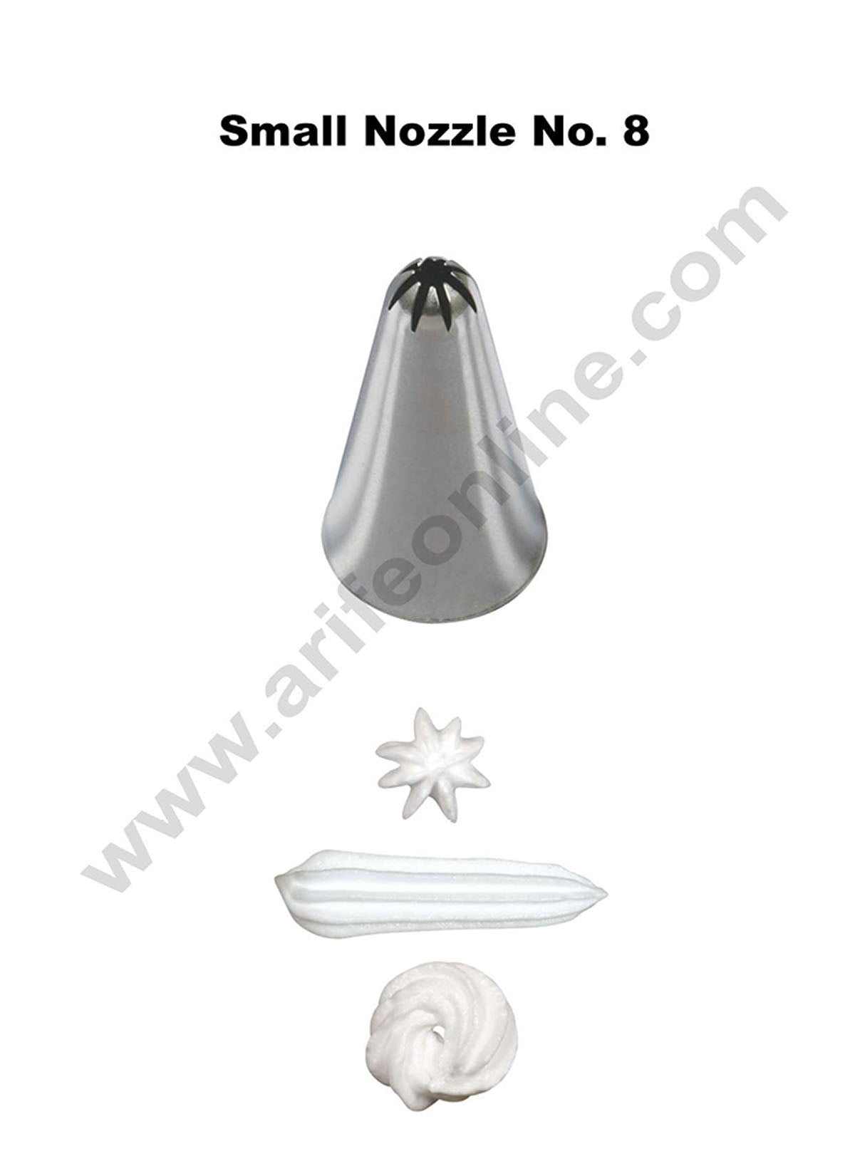 Cake Decor Small Nozzle No. 8 Closed Star Piping Nozzle Arife