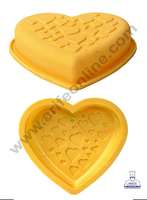 Cake Decor Small Pinata Heart Shape Silicone Cake Mould Silicon Muffin Mold SBSM-759