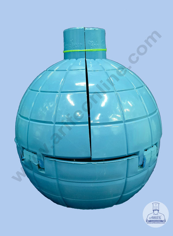 Cake Decor Surprise Unexpected Plastic Bomb Shaped Cake Gift Box for All Occasions - Metallic Blue