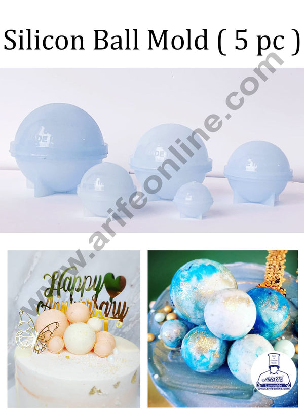Cake Decor Ultimakes Silicon Ball Mold - ( Pack of 5 )