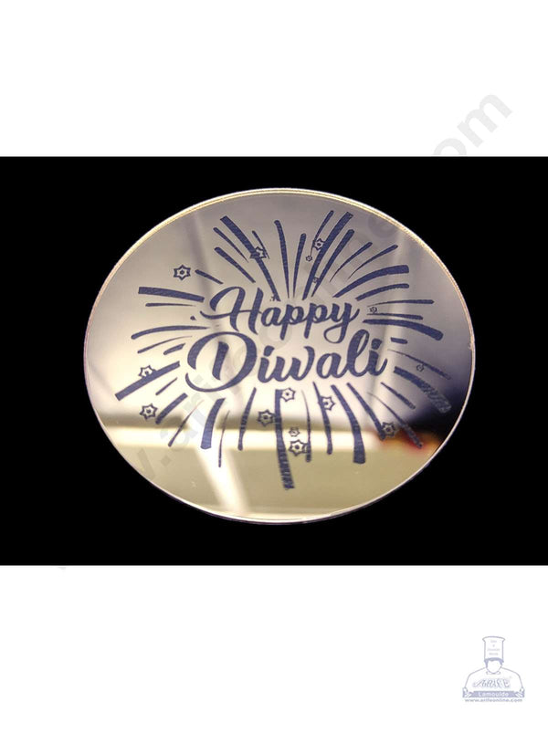 Cake Decor™ Acrylic Happy Diwali Coin Topper for Cake and Cupcakes ( SBMT-Coin-028 )