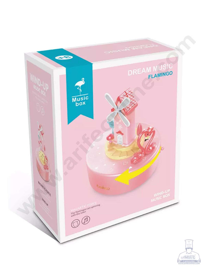Cake Decor™ Flamingo Carousel Music Box - Pink