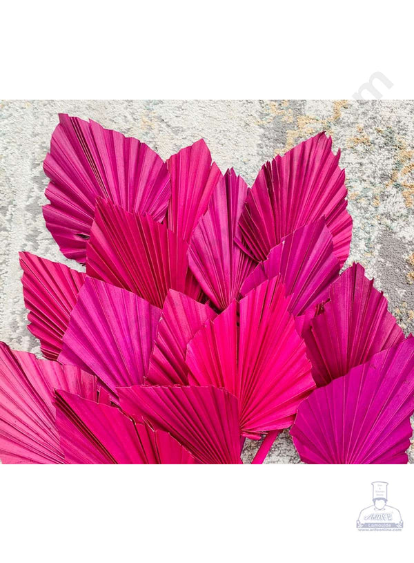 Cake Decor™ Natural Palm Leaf For Cake Decoration - Raani Pink ( 1 pc pack )