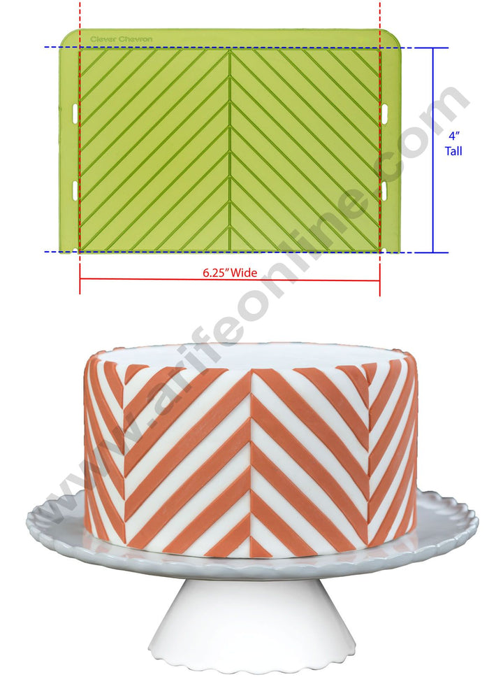 Silicone Clever Chevron Pattern Impression Onlays Moulds