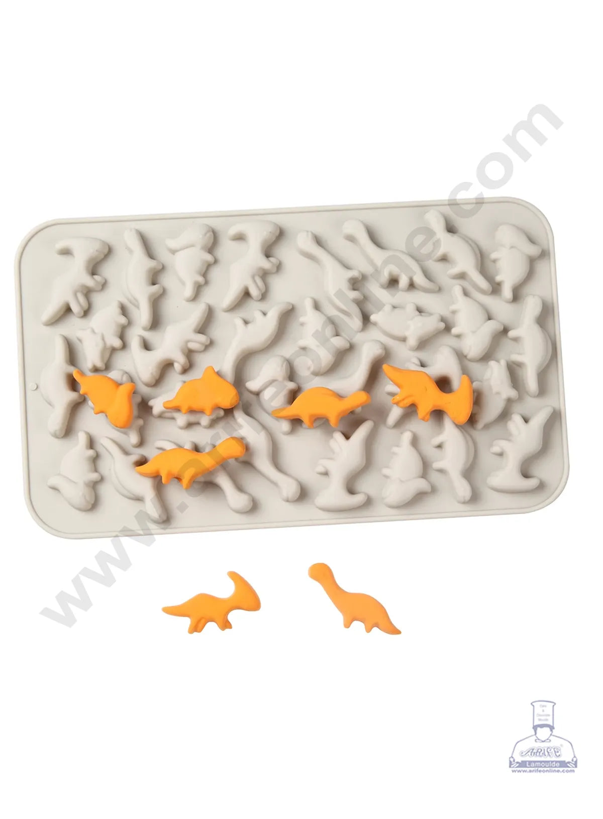 Cake Decor 30 Cavity Silicon Dinosaur Shape Mould Baking Candy & Choco