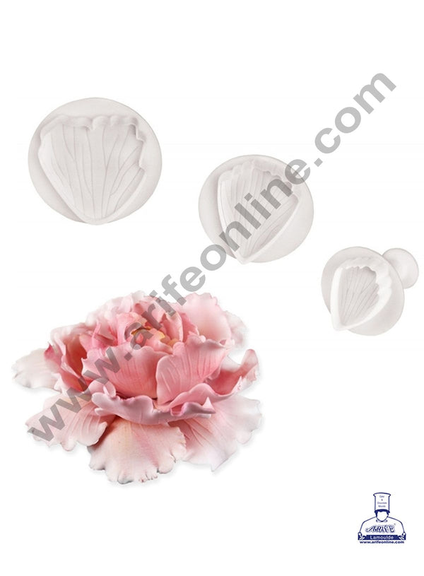 Cake Decor 3 Pieces Peony Plunger Cutter