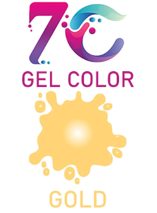 7C Edible Gel Color Food Colouring for Icing, Cakes Decor, Baking, Fondant Colours - Gold