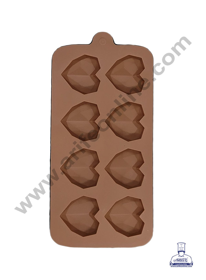 Cake Decor Silicon 8 Cavity Heart Pinata Chocolate Mould, Jelly Candy Mould