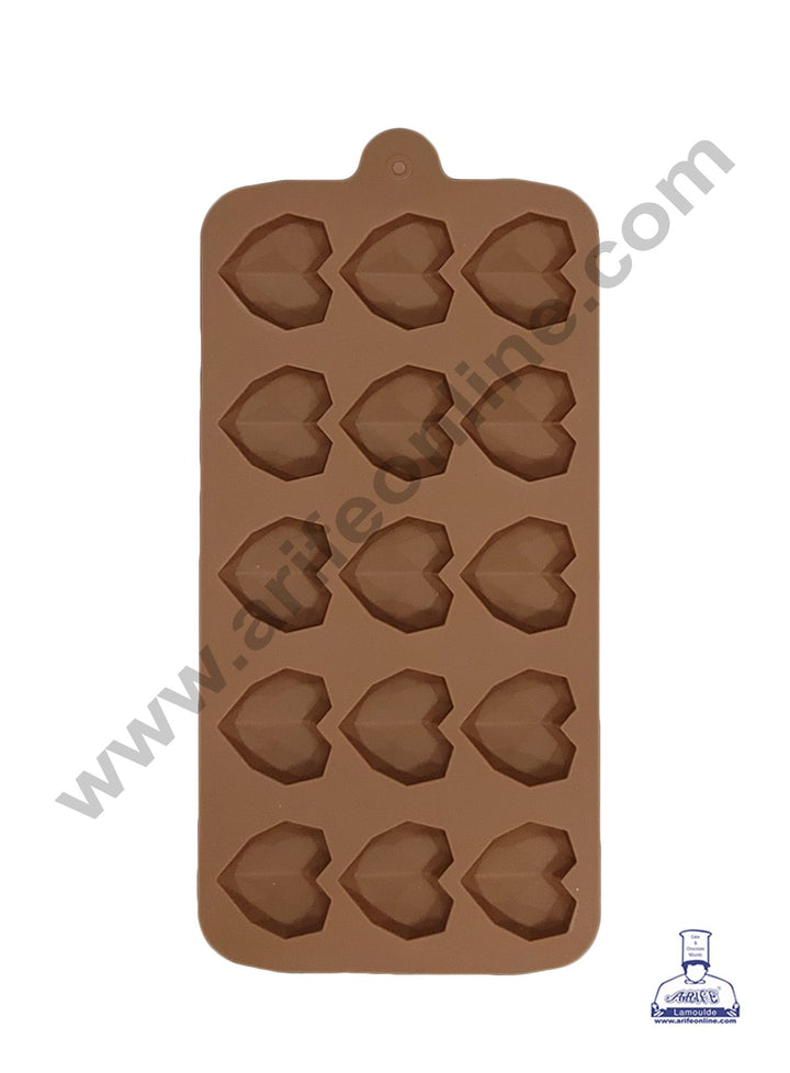 Cake Decor Silicon 15 Cavity Heart Pinata Chocolate Mould, Jelly Candy Mould