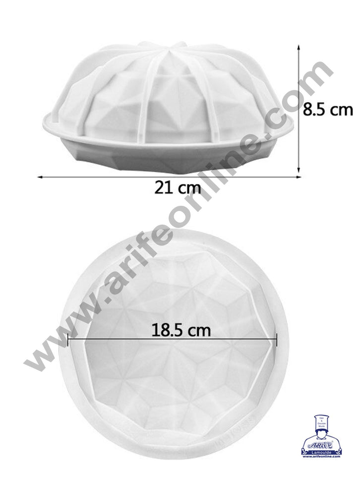 Cake Decor 1 Cavity Silicone Gemma 3D Diamond Shaped Moulds for Cake and Chocolate Jelly Desserts Mould