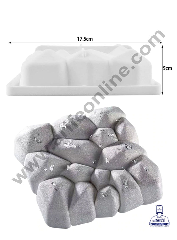 Cake Decor 3D Square Big Stone Shape Cake Molds Entremet Cake Mould Mousse Mold