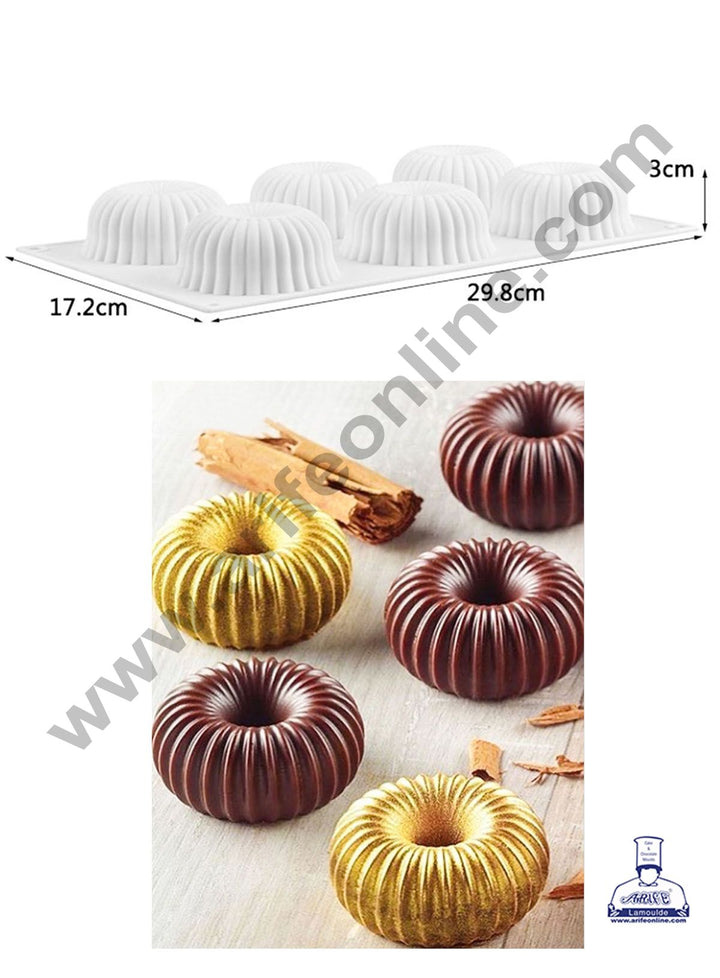 Cake Decor 3D 6 Cavity Mini Raggio Donut Shape Entremet Cake Mould Mousse Mold