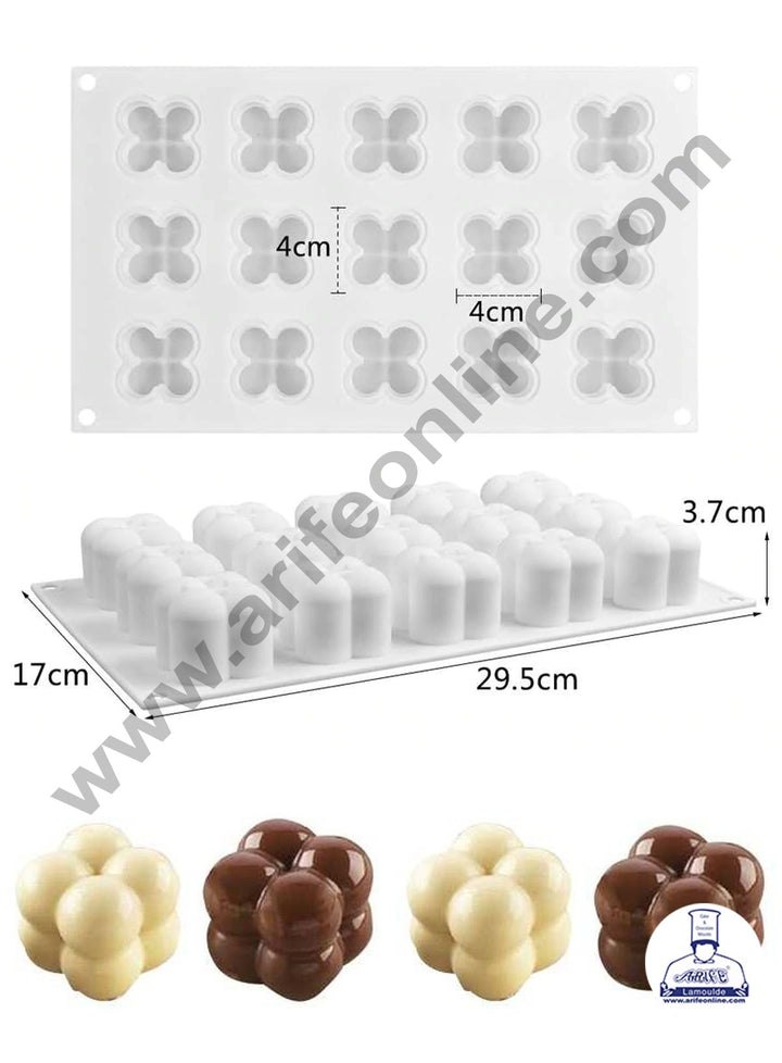 Cake Decor 3D 15 Cavity Cube Shape Muffin Molds Entremet Cake Mould Mousse Mold
