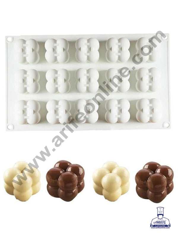 Cake Decor 3D 15 Cavity Cube Shape Muffin Molds Entremet Cake Mould Mousse Mold