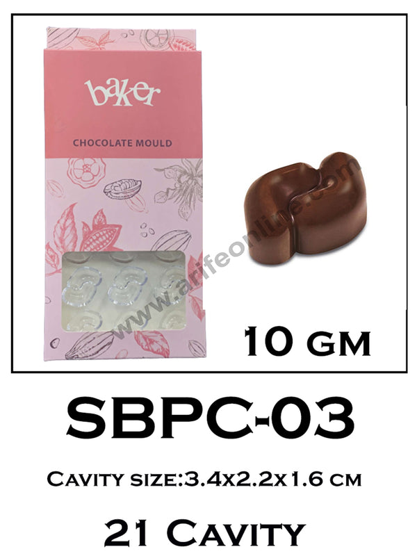 Cake Decor 21 Cavity Polycarbonate Chocolate Mould SBPC-03