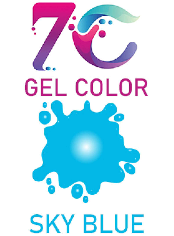 7C Edible Gel Color Food Colouring for Icing, Cakes Decor, Baking, Fondant Colours - Sky Blue