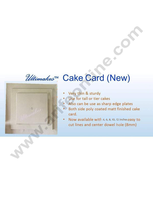 Cake Decor Ultimakes Cake Card - Square 4 inch