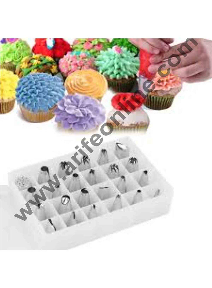 Cake Decor 24pcs/Set Box Piping Nozzles Pastry Tips Cupcake Cake Decorating