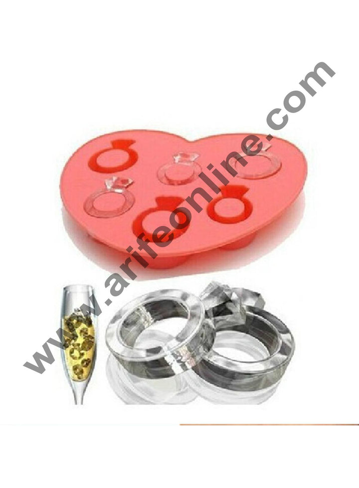Cake Decor 6 in 1 Ring Ice Tray Chocolate wedding decoration Silicone Mould Fondant Sugar Bow Craft Molds