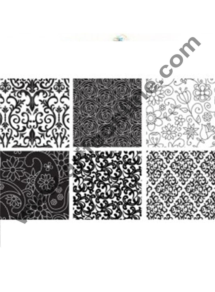 Cake Decor Tools Floral Pattern Texture Sheets - Set of Three Floral Patterns Impression Mats