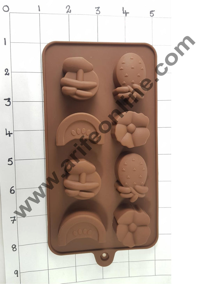 Cake Decor 8 Cavity Silicon Fruits N Flower Shape Ice Mould Cupcake Moulds Muffin Mould Chocolate Mould