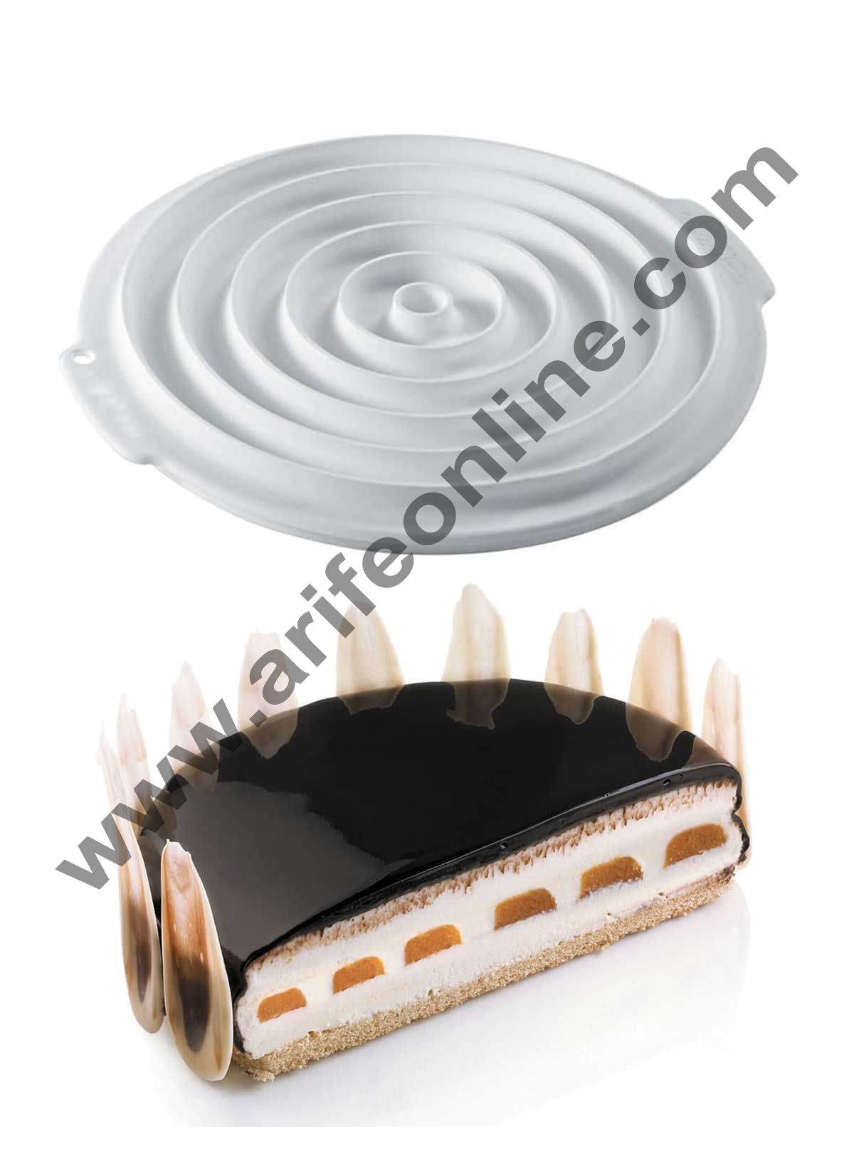 MoldBerry Big & Small Spiral Cake Mould , Spiral Design Round Ring