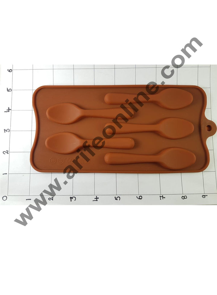 Cake Decor 5 in 1 Silicon Spoon Shape Ice Mould Cupcake Moulds Muffin Mould Chocolate Mould